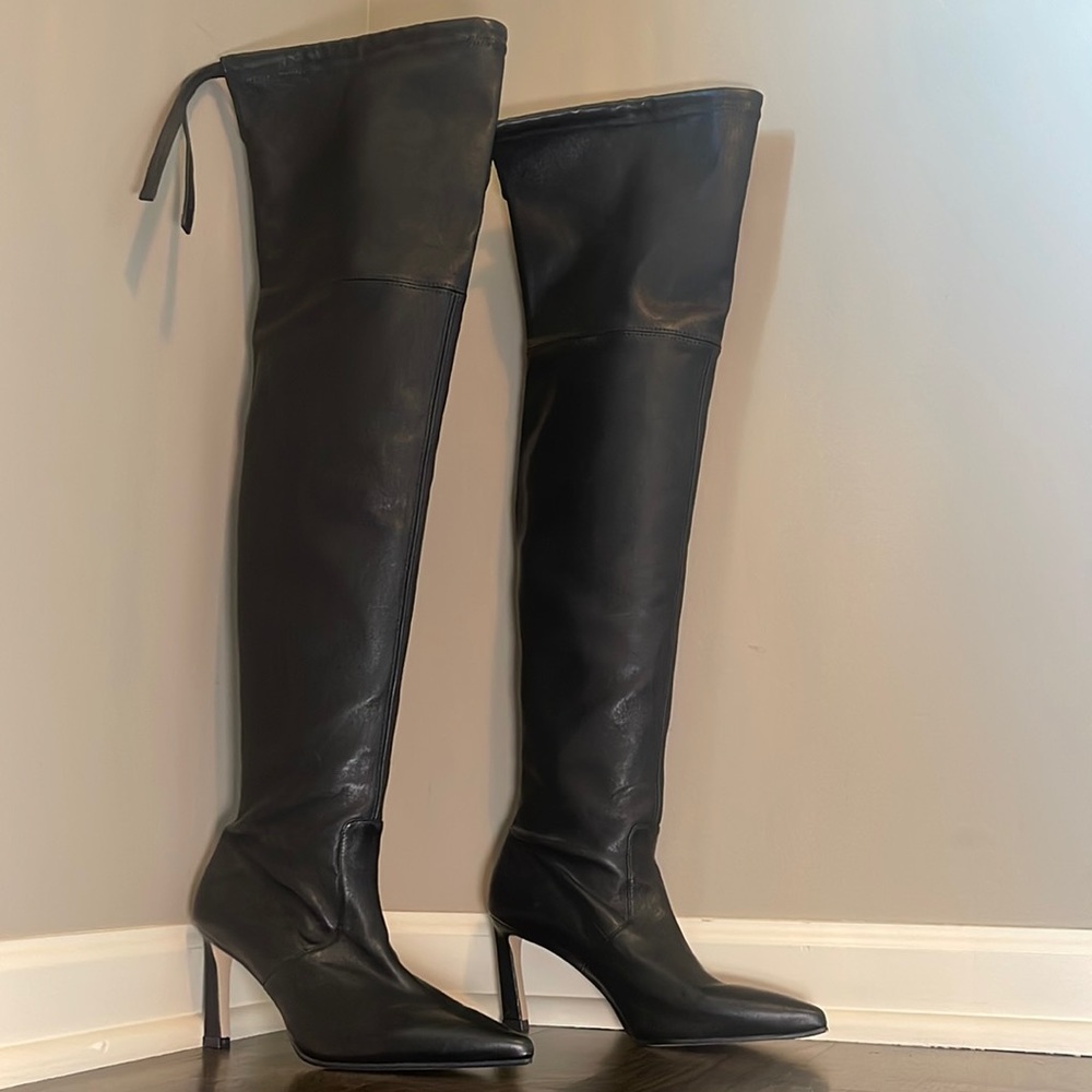 Stuart Weitzman Natalia 75mm Leather Over-The-Knee Boots